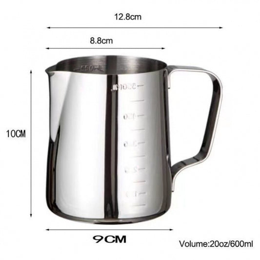 Gold-plated Etched Stainless Steel Milk Cup — Cylinder Design