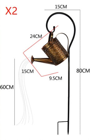 Enchanted Solar Watering Can Garden Light — LED Ornament Lamp