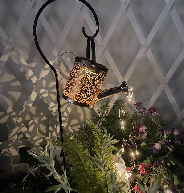 Enchanted Solar Watering Can Garden Light — LED Ornament Lamp
