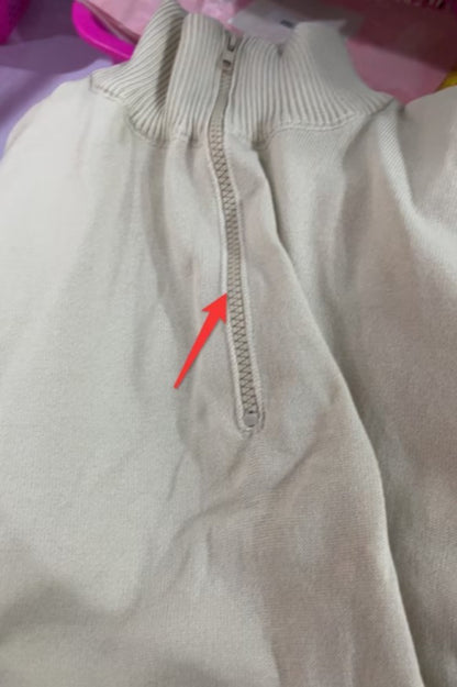 Men's Stand Collar Zip Knitted Sweater — Winter Long Sleeve