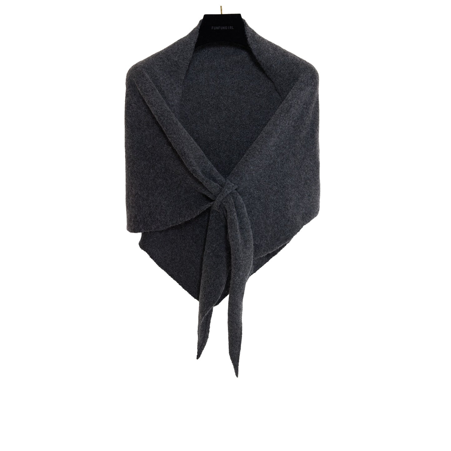 Winter Triangular Shawl INS Solid Color Soft Thickened Knitted Neck Wrap Korean Version Warm Shawl For Women