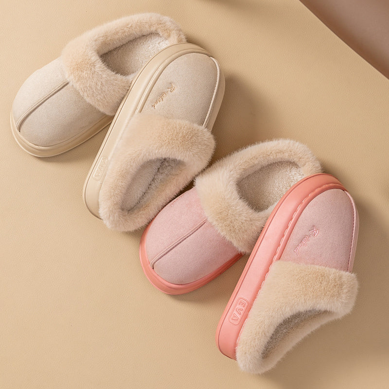 Cosy Fluffy Couple Slippers — Non-slip Soft Indoor Mules