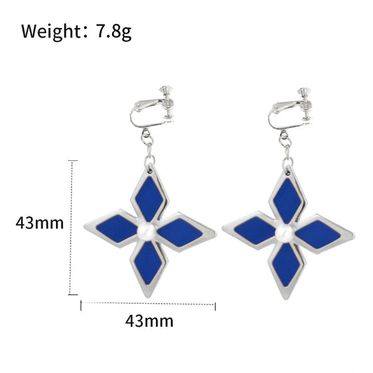 Earrings Four Leaf Clover Electroplating Earrings