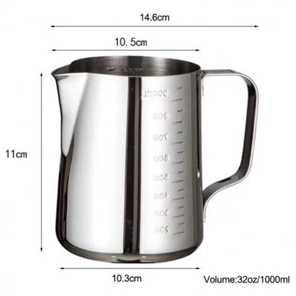 Gold-plated Etched Stainless Steel Milk Cup — Cylinder Design