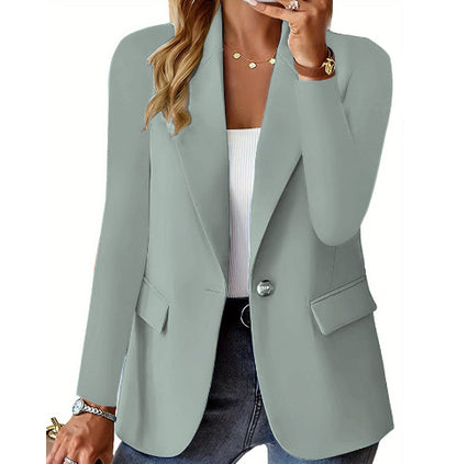 Women's Fashion Lapel Button Suit Jacket — Casual Commuter