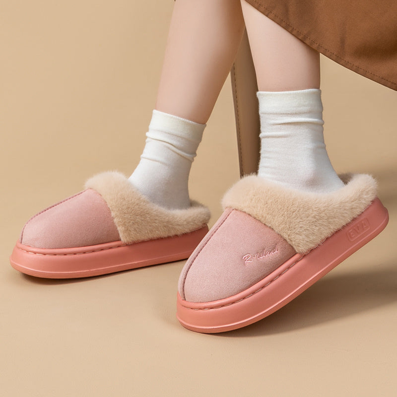 Cosy Fluffy Couple Slippers — Non-slip Soft Indoor Mules