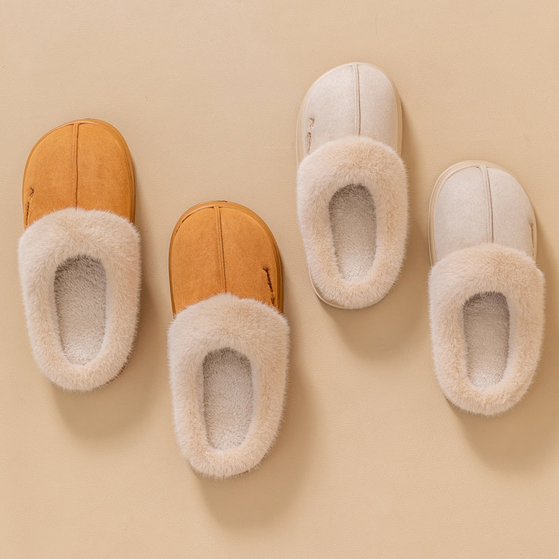 Cosy Fluffy Couple Slippers — Non-slip Soft Indoor Mules